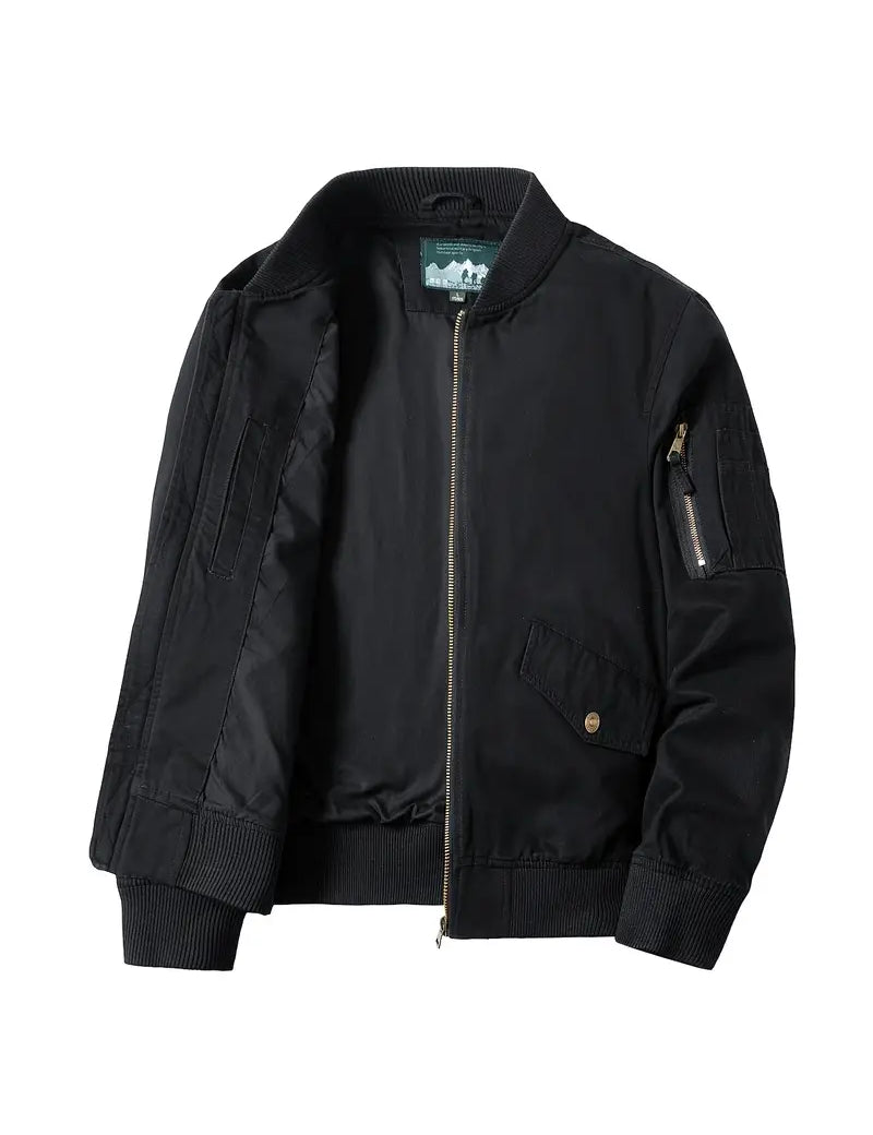 Bomber Jacket - Lightweight - Zip-Up - Windproof Jacket - Men's Jacket
