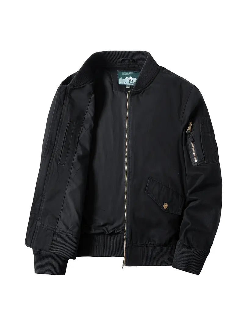 Bomber Jacket - Lightweight - Zip-Up - Windproof Jacket - Men's Jacket