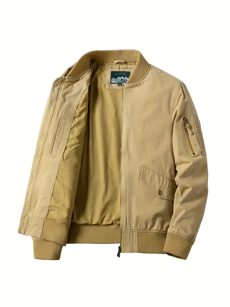 Bomber Jacket - Lightweight - Zip-Up - Windproof Jacket - Men's Jacket