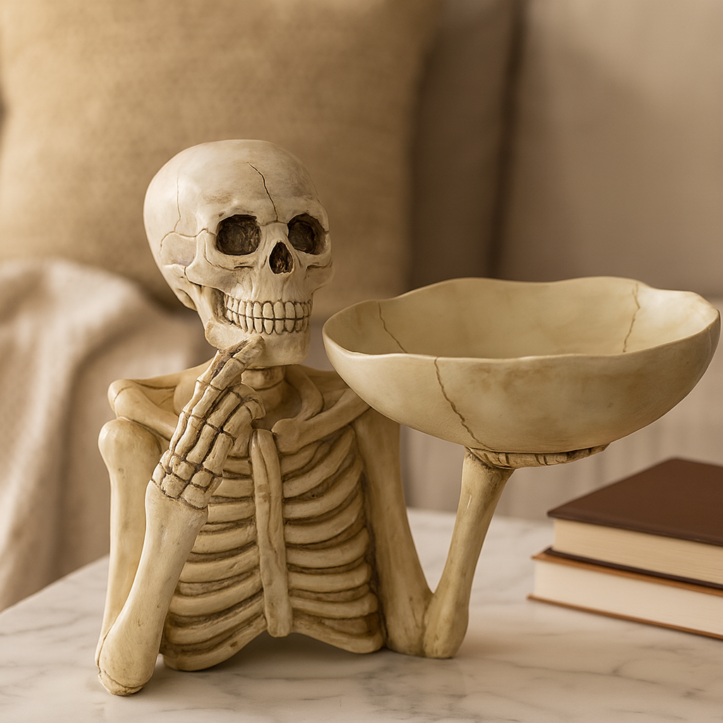 Skeleton Decor - Skull Bowl Table Decor for Halloween