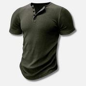 Muscle Fit Henley T-shirt For Men-Southern-Taylor