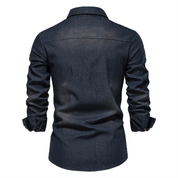 Denim Shirt | Button-Up | Collared | Long Sleeve Shirt | Men's Shirt