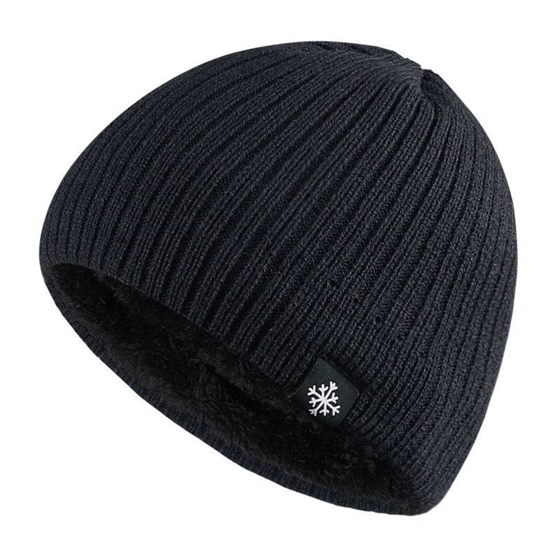 Men's Beanie - Warm - Fleece Lined - Knitted Beanie - Winter Hat