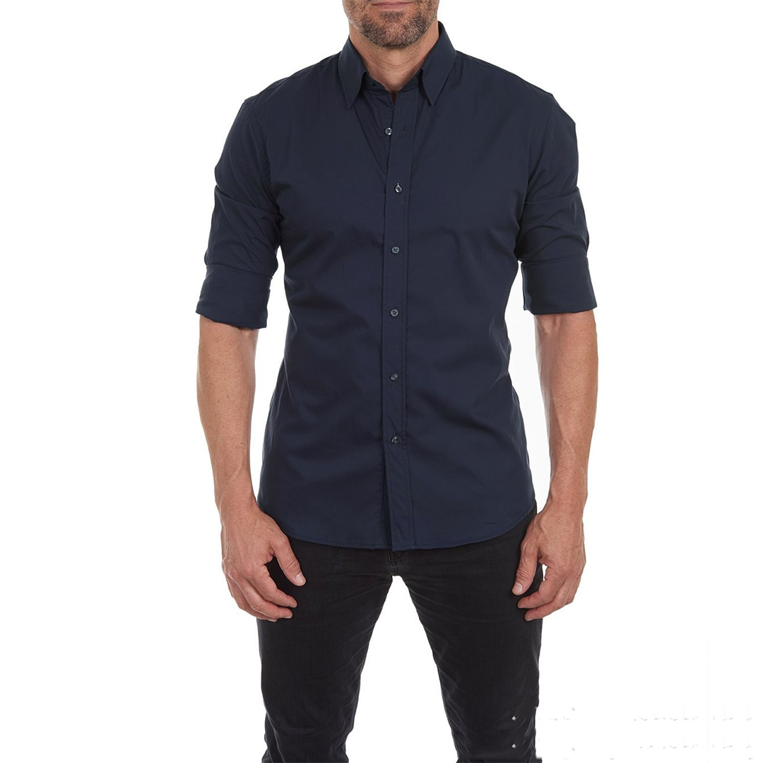 Button-Up Shirt - Collared - Non-Iron - Long Sleeve Shirt - Men's Shirt