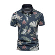 Summer Shirt - Men's Short Sleeve Printed Collared Polo T-Shirt