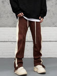Straight Leg Pants - Drawstring - Cotton - Retro Track Pants - Men's Pants