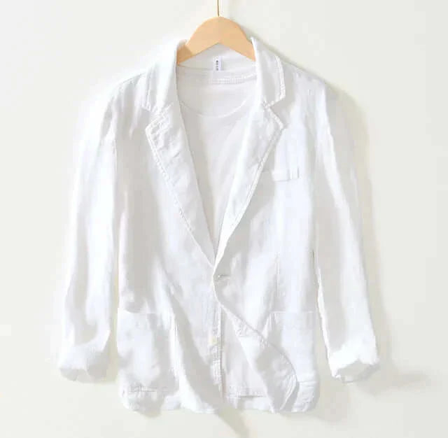 Linen Blazer - Men's Casual Lightweight Single Breasted Blazer Jacket