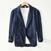 Linen Blazer - Men's Casual Lightweight Single Breasted Blazer Jacket