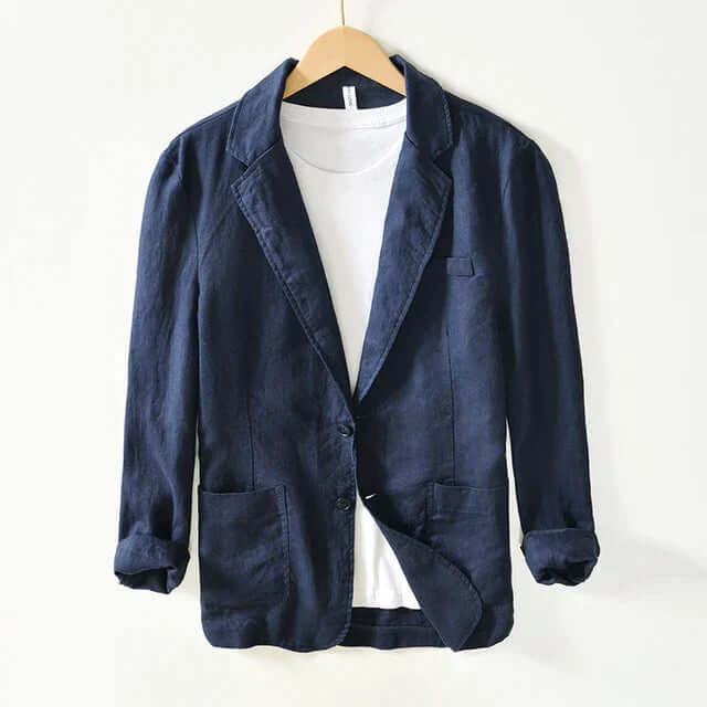 Linen Blazer - Men's Casual Lightweight Single Breasted Blazer Jacket