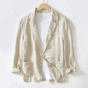 Linen Blazer - Men's Casual Lightweight Single Breasted Blazer Jacket