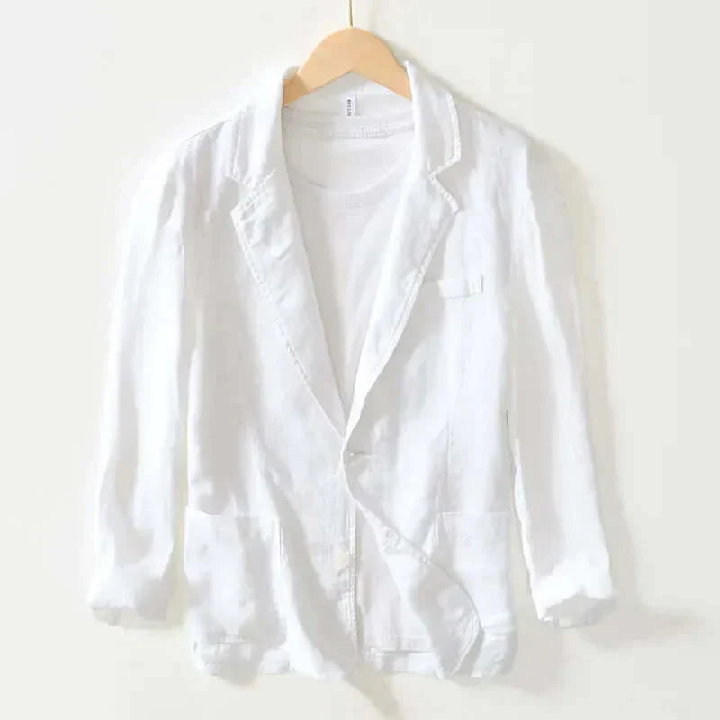 Linen Blazer - Men's Casual Lightweight Single Breasted Blazer Jacket
