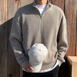 Half-Zip Jumper - Warm - Rib Knit - Knitted Sweater - Men's Half-Zip Pullover
