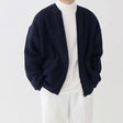 Zip Cardigan - Chunky - Rib Knit - Knit Cardigan - Men's Cardigan