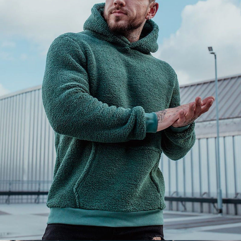 Fleece Hoodie - Men's Comfy Pullover Teddy Hoodie