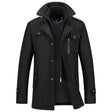 Winter Jacket - Men's Zip-Up Single Breasted Wool Jacket