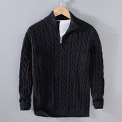 Mens Half Zip Sweater | Cable Knit | Quarter Zip | Half Zip Pullover | Mens Knitted Jumper