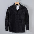 Mens Half Zip Sweater | Cable Knit | Quarter Zip | Half Zip Pullover | Mens Knitted Jumper