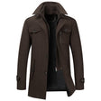 Winter Jacket - Men's Zip-Up Single Breasted Wool Jacket