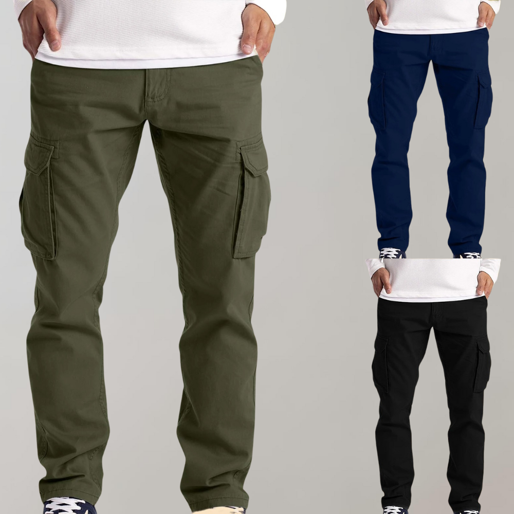 Cargo Pants | Straight Leg | Pockets | Leisure Pants | Men's Trousers 