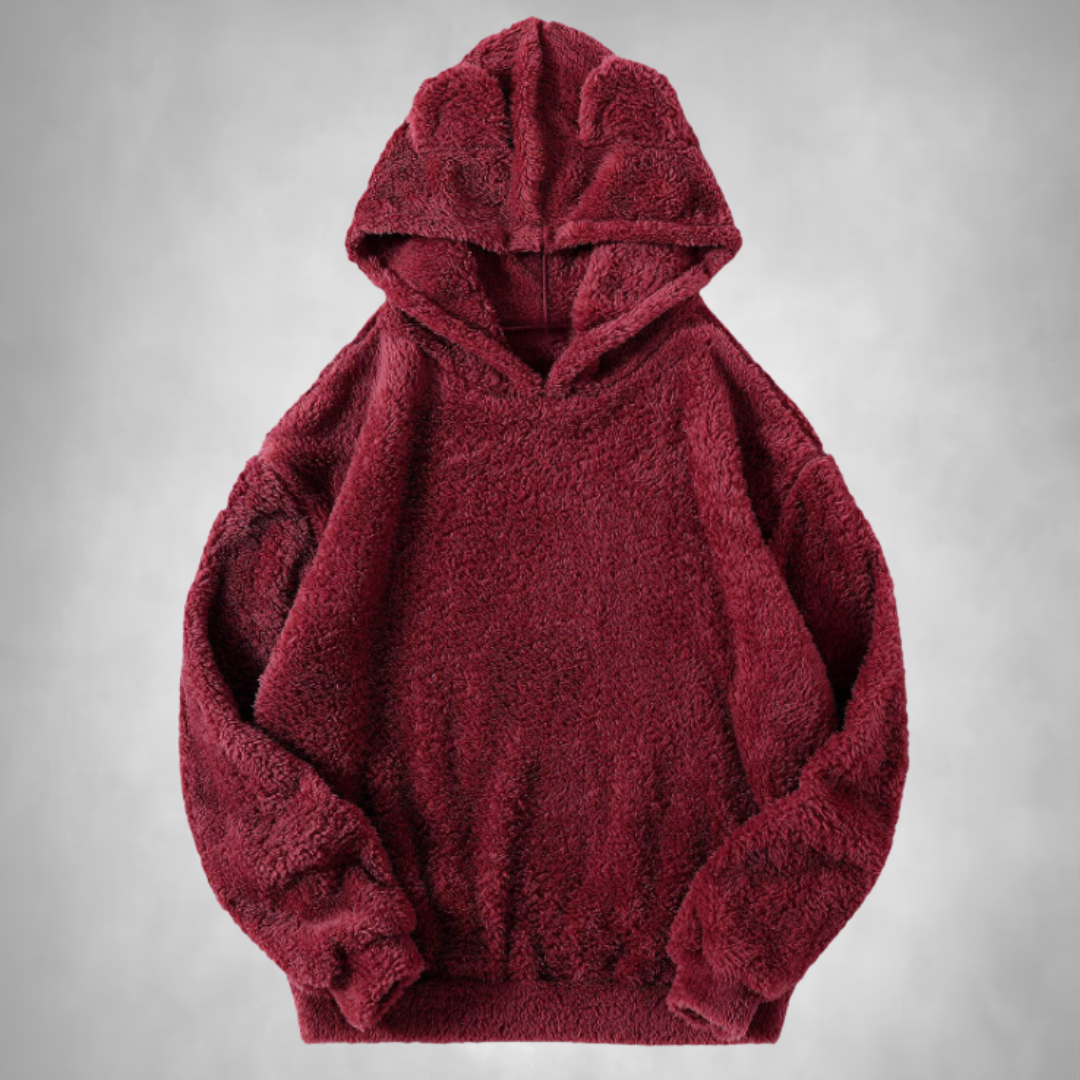 Fleece Hoodie - Men's Warm Comfy Teddy Pullover Hoodie