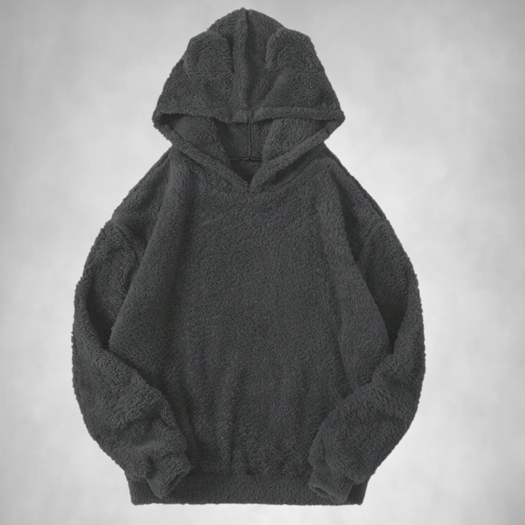 Fleece Hoodie - Men's Warm Comfy Teddy Pullover Hoodie