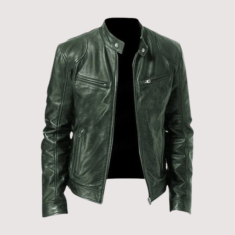 Leatherette Jacket - Regular Fit - Vegan Leather - Biker Jacket - Men's Leather Jacket