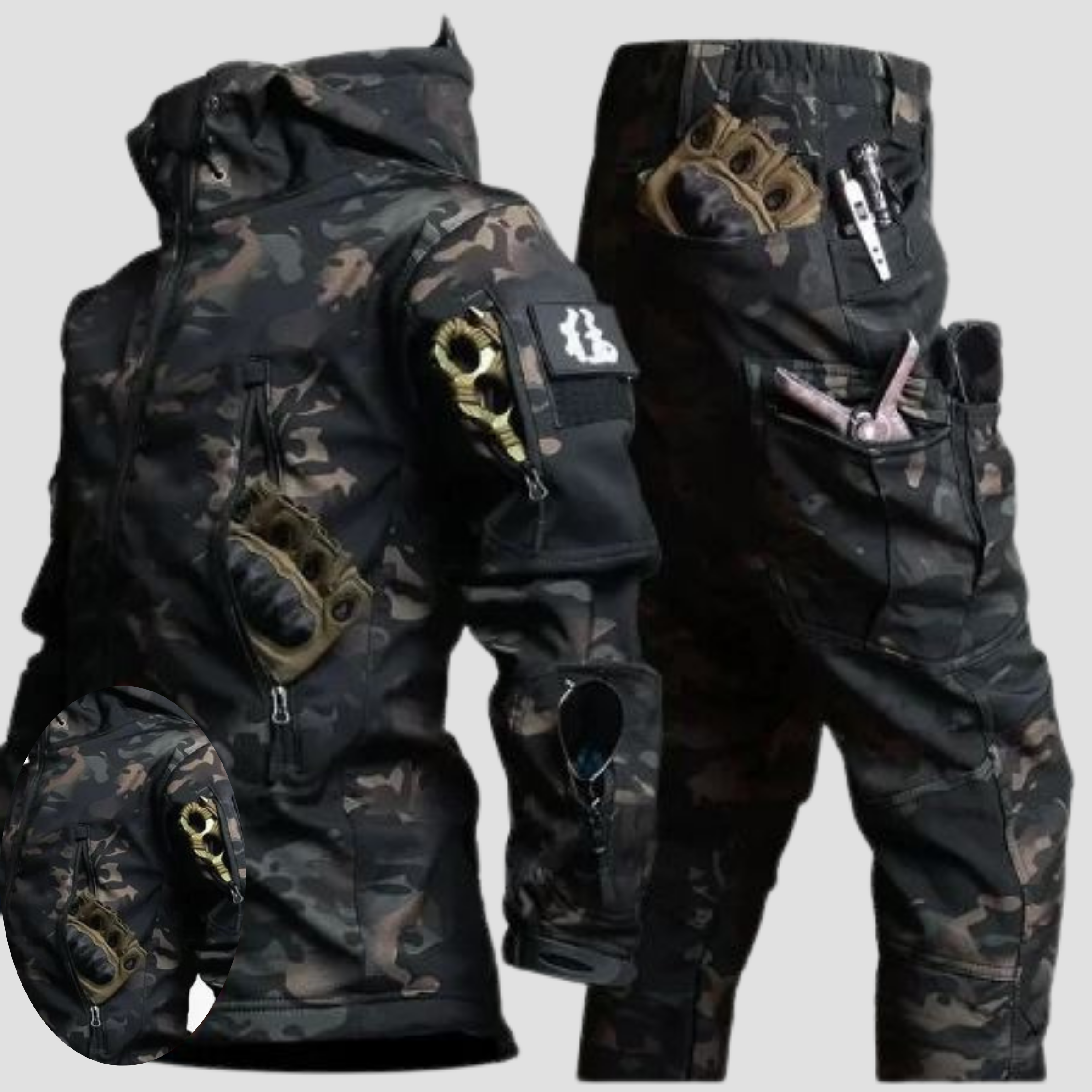 Outdoor Clothing - Winter - Camouflage - Tactical Jacket - Men's Cargo Pants-Southern-Taylor