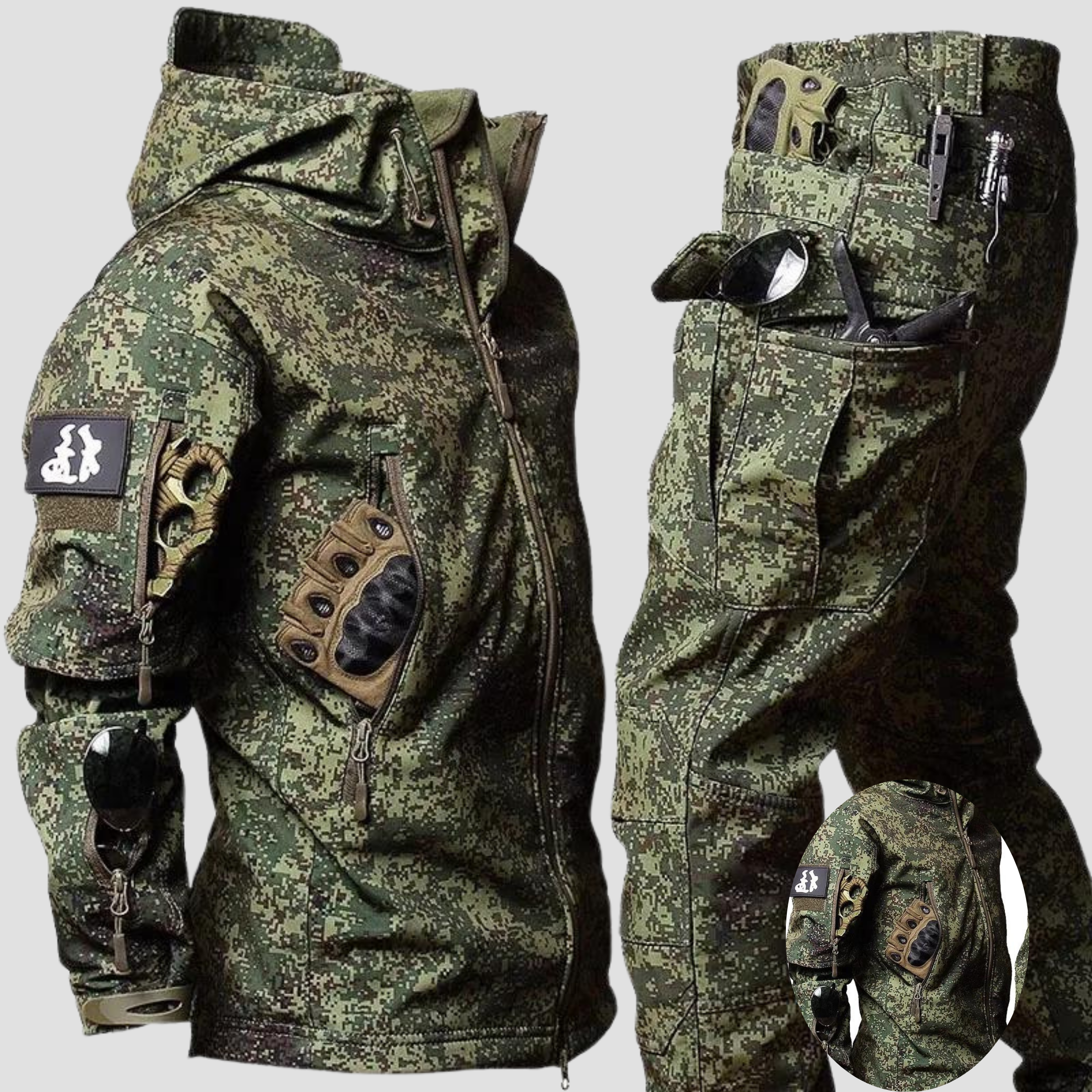 Outdoor Clothing - Winter - Camouflage - Tactical Jacket - Men's Cargo Pants-Southern-Taylor