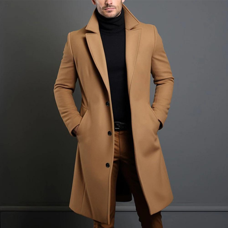 Pepin Long Trench Coat for Men-Southern-Taylor