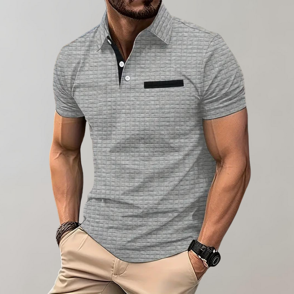 Polo Shirt - Men's Button Neck Collared Polo T-Shirt for Summer