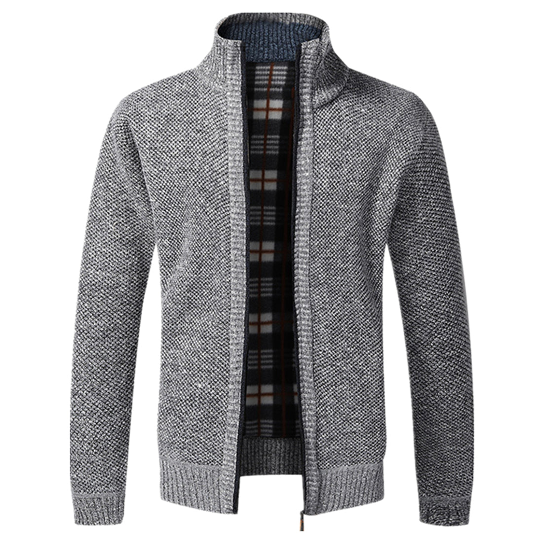 Zip-Up Cardigan | Full Zip | Long Sleeve | Knitted Cardigan | Men's Clothing
