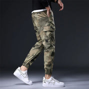Cargo Joggers - Men's Camouflage Drawstring Skinny Cargo Pants