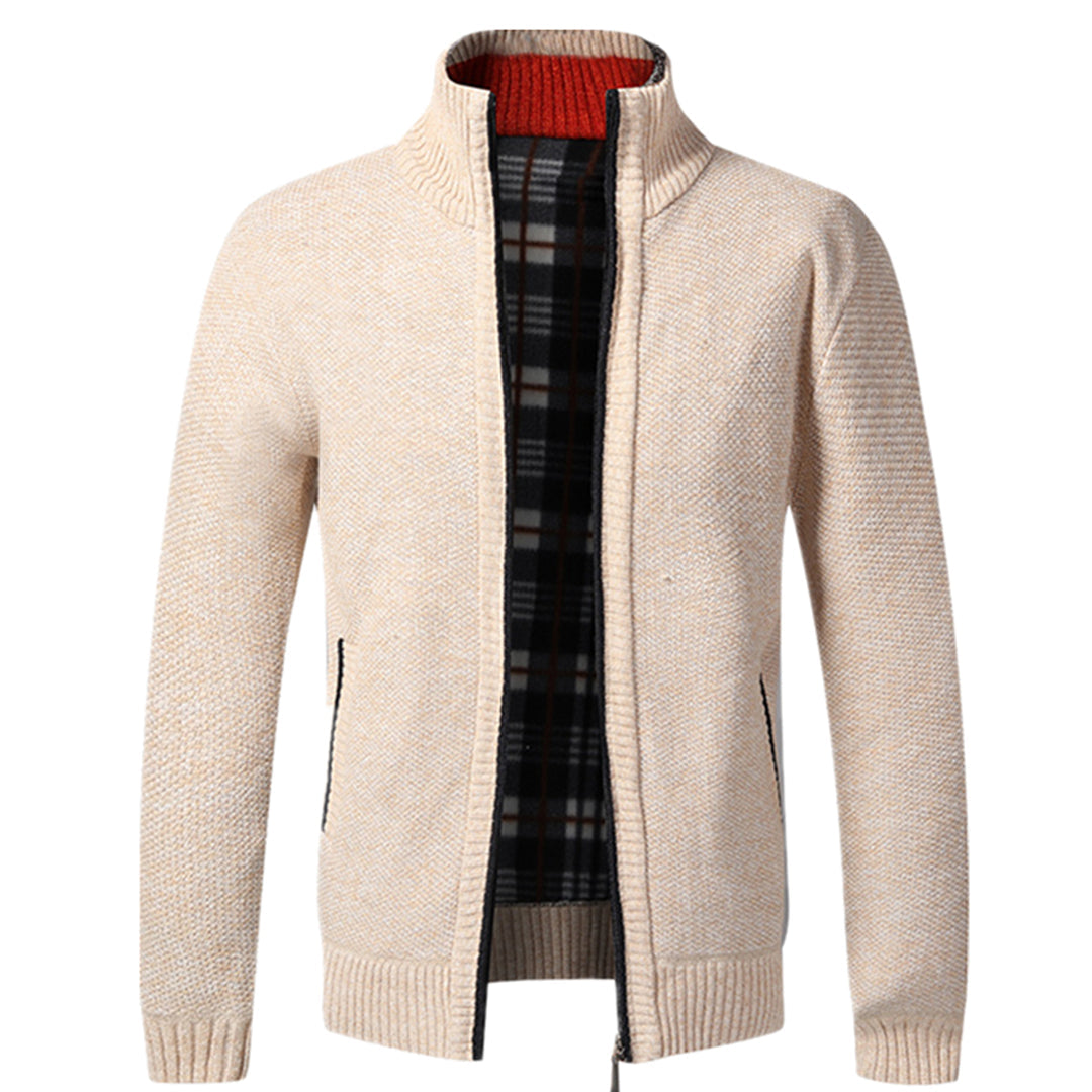 Zip-Up Cardigan | Full Zip | Long Sleeve | Knitted Cardigan | Men's Clothing