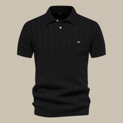 Polo Shirt - Men's Short Sleeve Knitted Collared Polo T-Shirt