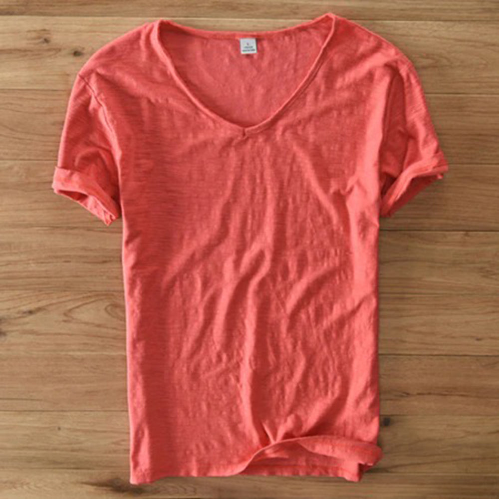 V-Neck T-Shirt | Lightweight | Short Sleeve | Summer Shirt | Men's T-Shirt