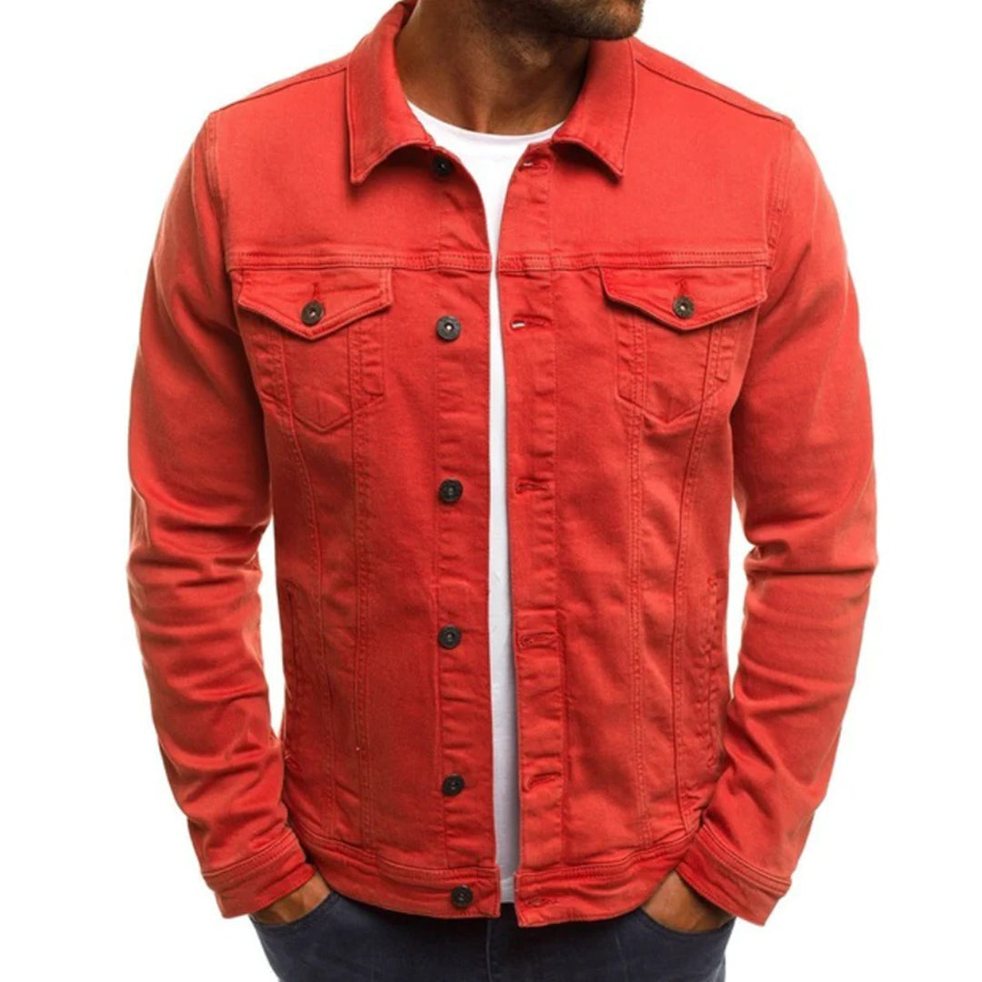 Denim Jacket - Button- Up - Slim Fit - Jean Jacket - Men's Summer Jacket
