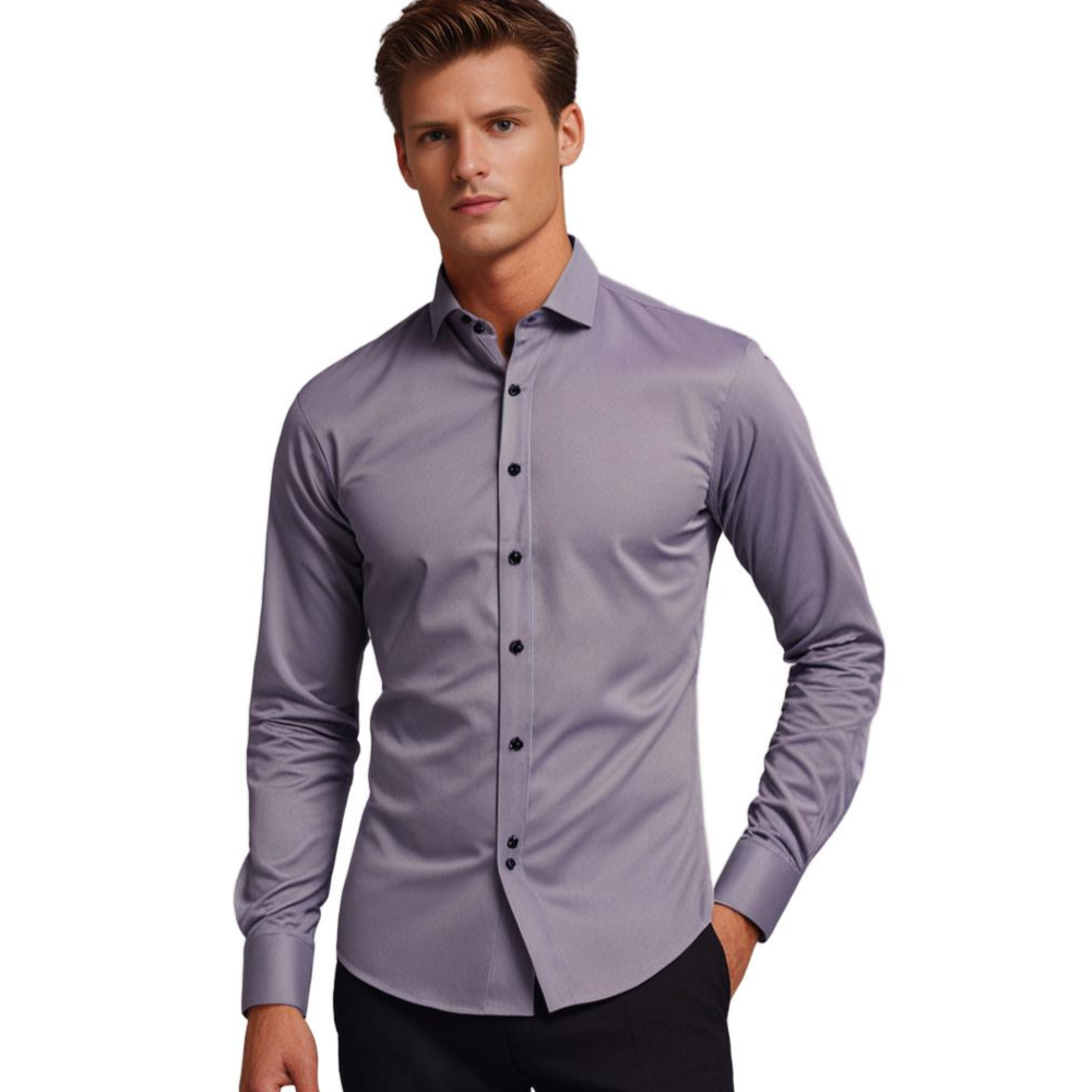 Men's Non Iron Shirt | Stretch | Slim Fit | Dress Shirt | Button-Up Shirt