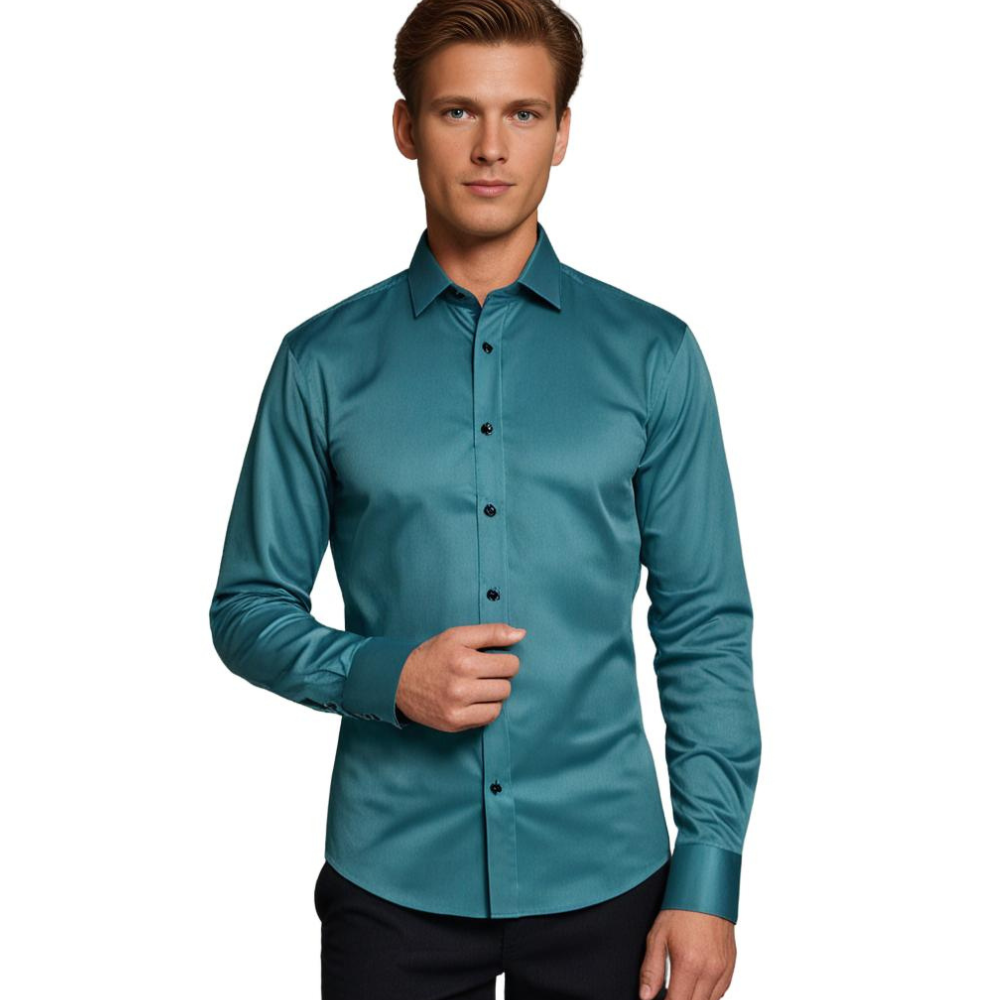 Men's Non Iron Shirt | Stretch | Slim Fit | Dress Shirt | Button-Up Shirt