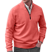 Mens Quarter Zip Jumper - Winter - Pullover - Knitted jumper - Mens Half Zip Sweater
