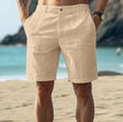 Linen Shorts - Men's Casual Lightweight Summer Shorts with Pockets