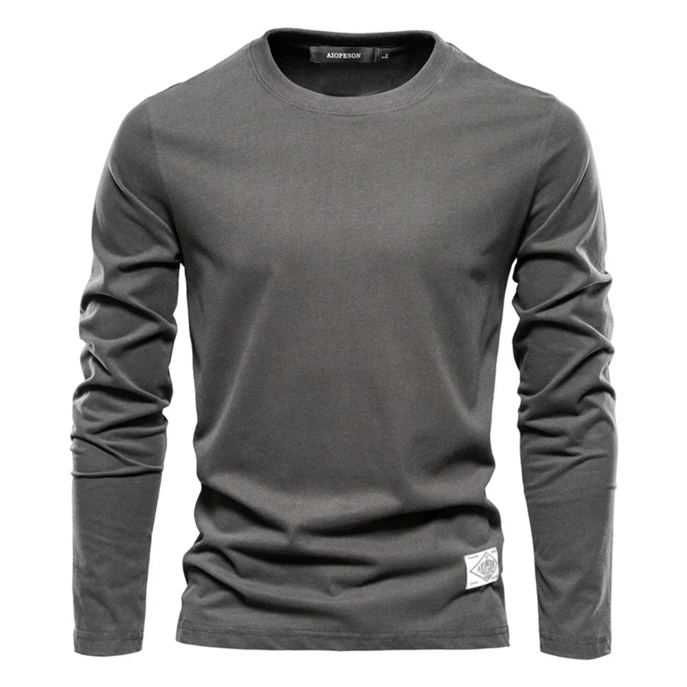 Long Sleeve T-Shirt | Crew Neck | Plain | Long Sleeve Vest | Men's Clothing