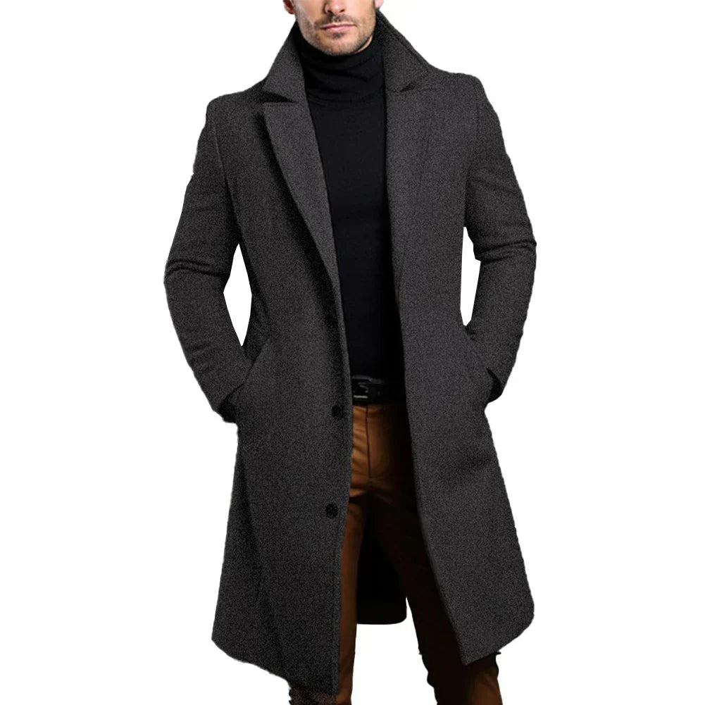 Wool Trench Coat | Formal | Single Breasted | Winter Trench Coat | Men's Coats