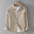 Striped Shirt - Polo - Button-Up - Long Sleeve Shirt - Men's Shirts
