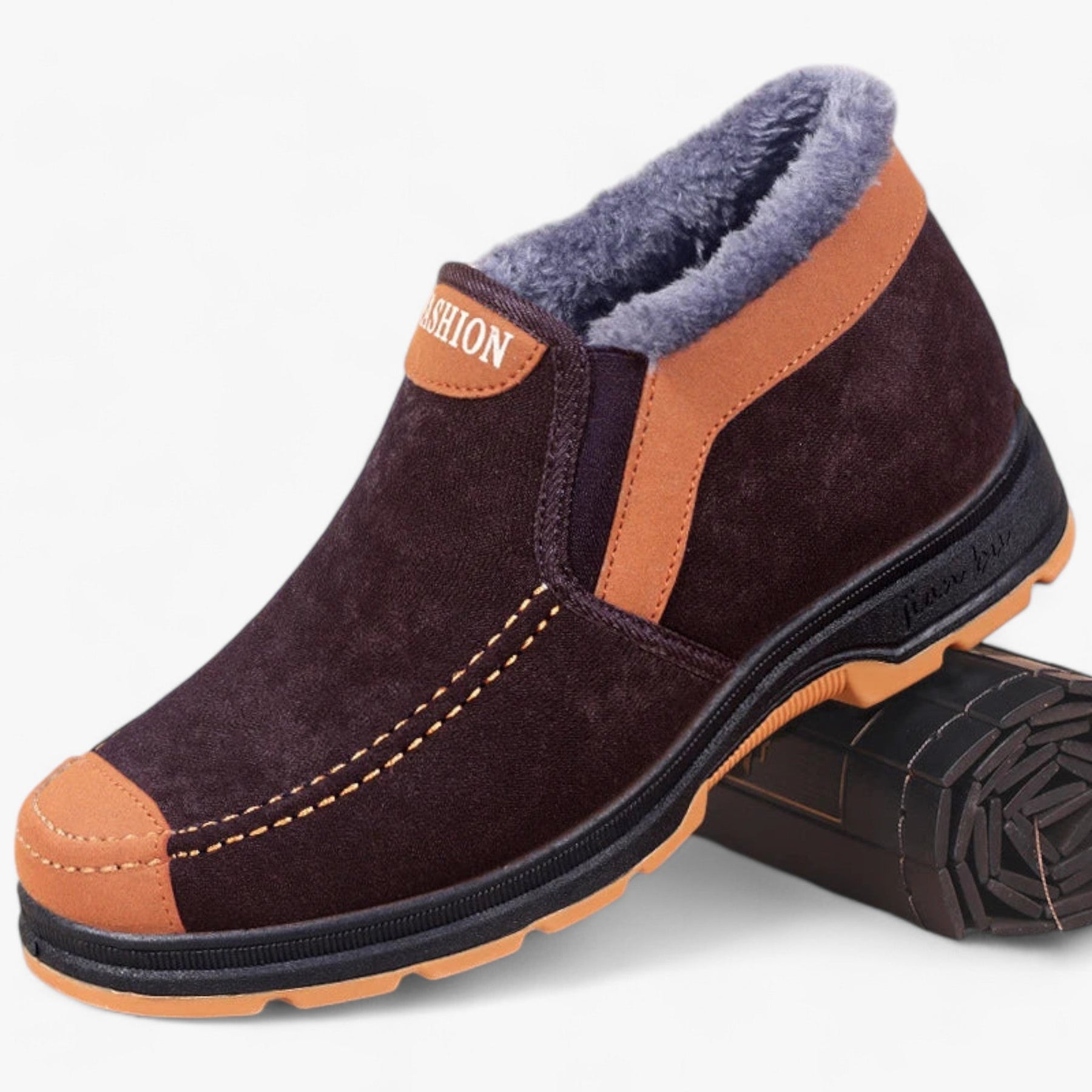 Winter Shoes | Fleece Lined | Anti-Slip | Slip-On Shoes | Men's Shoes