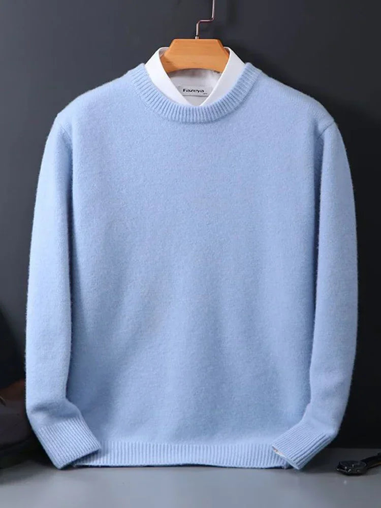 Knitted Jumper - Crew Neck - Winter - Knit Pullover Sweater - Men's Knitwear