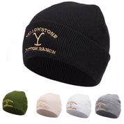Knitted Beanie - Men's Rib Knit Winter Fisherman Beanie