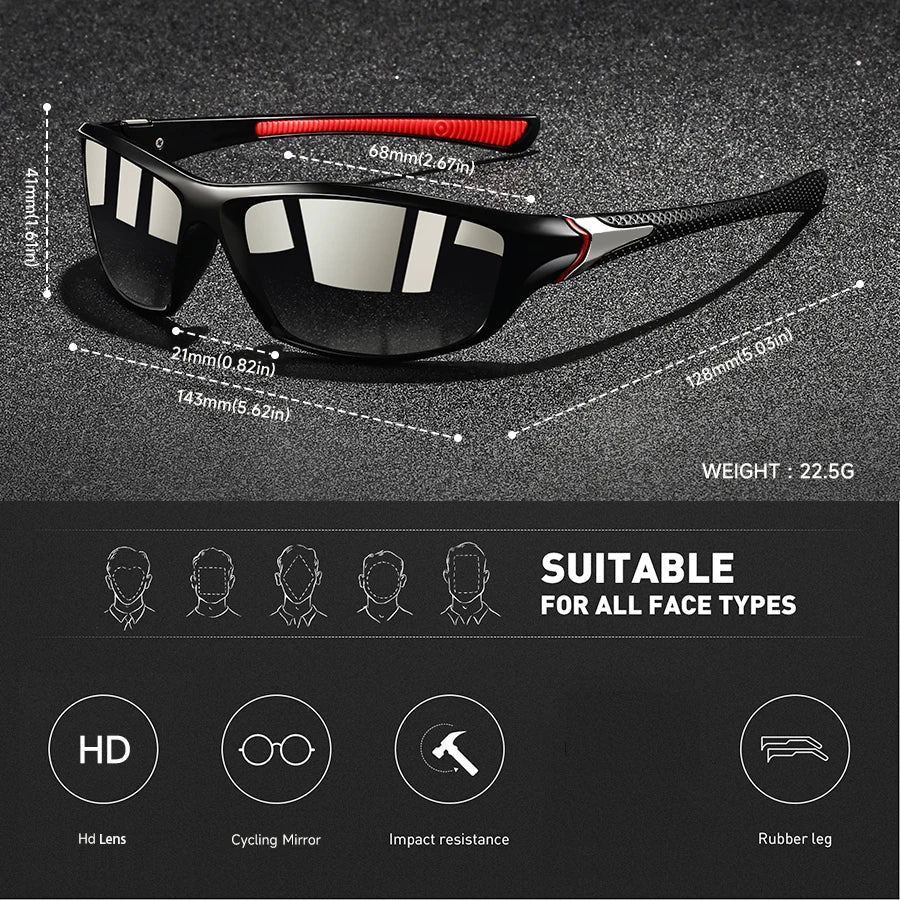 Cycling Eyewear - Sport - Running - Polarized Sunglasses - Men's Sunglasses
