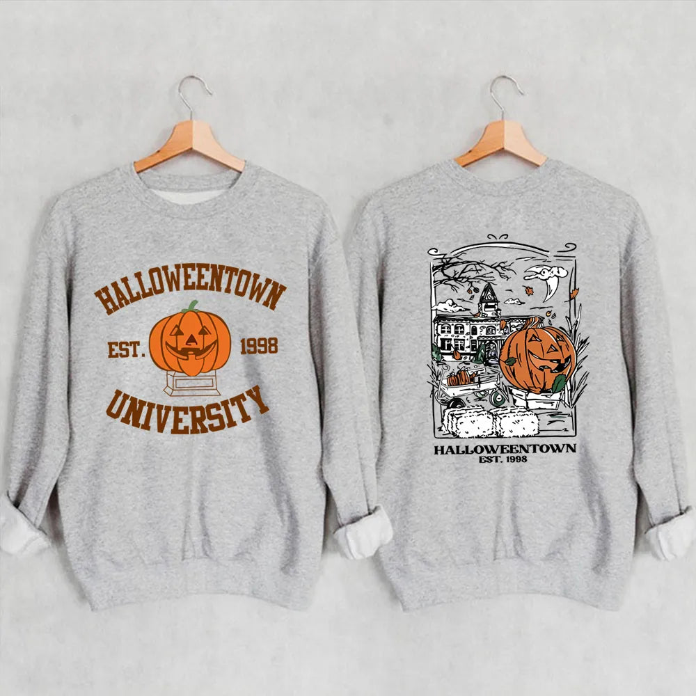 Halloween Pullover - Cozy - Loose Fit - Pumpkin Sweatshirt - Women's Halloween Jumper