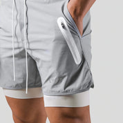 Running Shorts - Men's 2-in-1 Sport Gym Shorts with Pockets