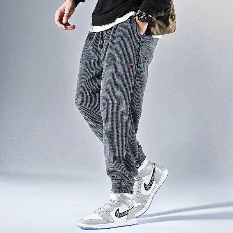 Corduroy Pants | Relaxed Fit | Drawstring | Baggy Pants | Men's Joggers